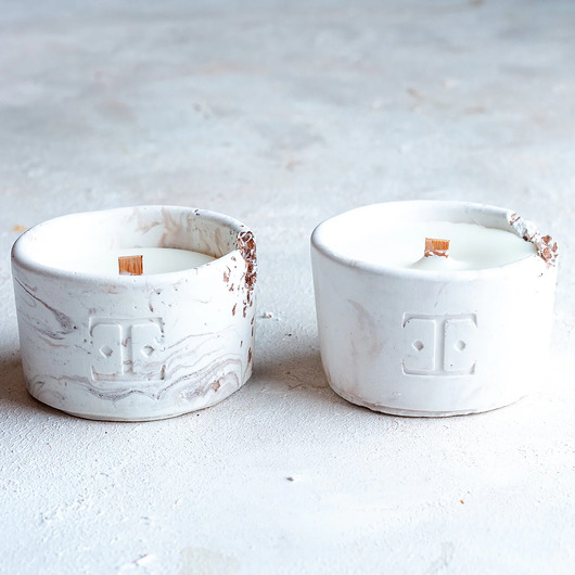 świeczniki i świece Zestaw 2 świeczek Moon&Fig