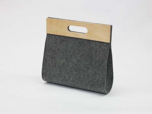 Big felt bag Gray PL moo studio