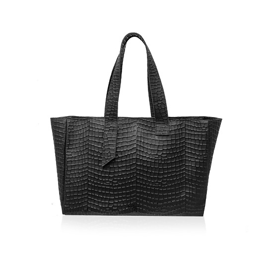 torby na ramię Torebka skórzana Nata czarna marki bolsa