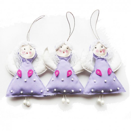 PRZECENA-świąteczne  zawieszki ANIELISIE V handmadebyeli