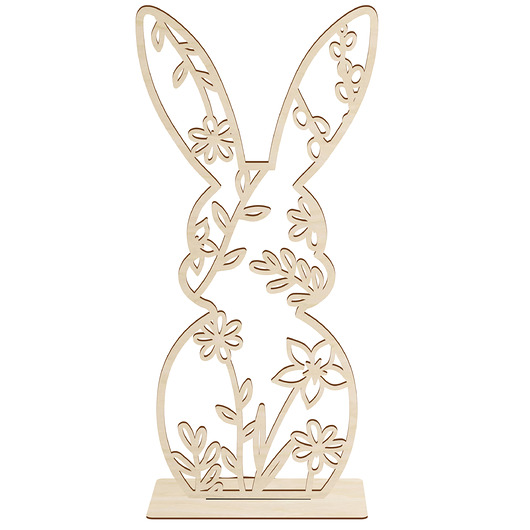 ozdoby wielkanocne Zając Zajączek wielkanocny Figurka do malowania 1SZT Ozdoba Stroik 15cm