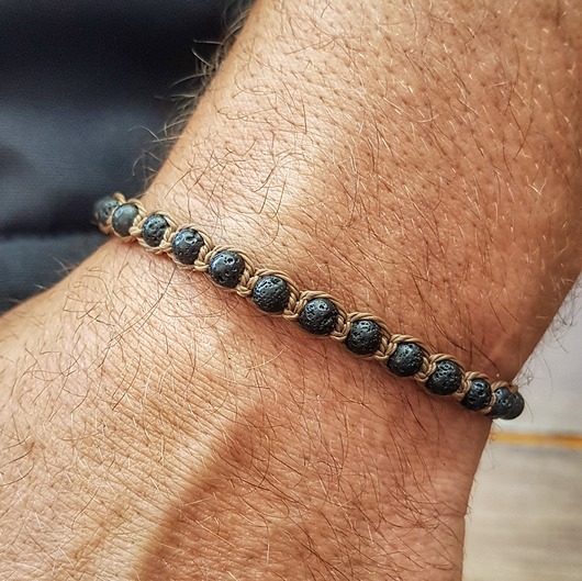 biżuteria męska Męska lawa w brązach