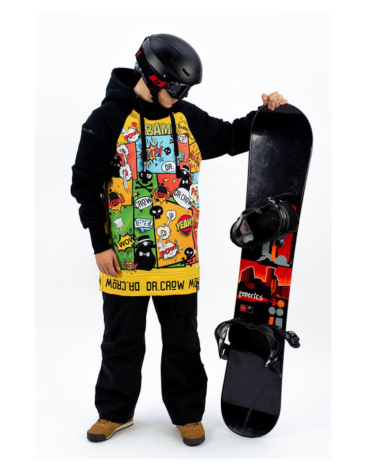 bluzy męskie Męska Bluza Snowboard DR.CROW Komiks