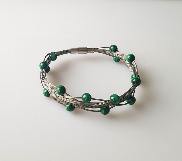 bransoletki z kamieni naturalnych Bransoletka z Malachitem Siła Natury