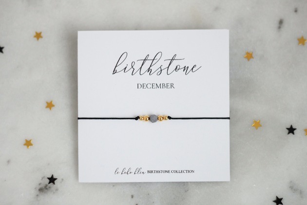 bransoletki na sznurku GRUDZIEŃ - DECEMBER Birthstone Bracelet