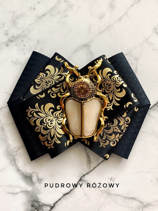 broszki Brosza z cudnym Owadem z kryształkiem i masą perłową New Jesień