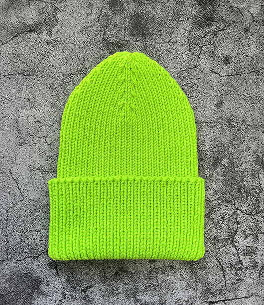 czapki damskie Zamówienie indywidualne - Czapka z merynosa neonowy zielony