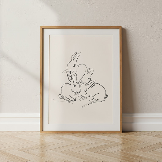 grafiki i ilustracje MRC #27 I plakat minimalistyczny z królikami