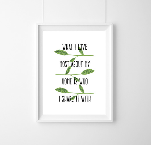 Plakat What I love most about my home(...)- A3 wejustlikeprints