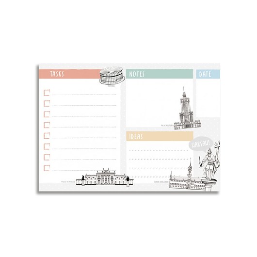 Planner warszawskie budynki na tydzień LOVE POLAND DESIGN