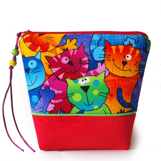 kosmetyczka - szalone kociaki - multicolor MOONAXA