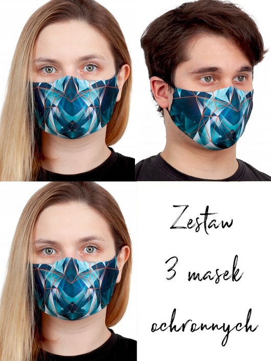 3szt. masek ochronnych-kryształy Usunieta