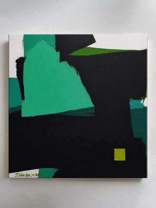 obrazy Duży obraz ręcznie malowany akryl 120x120cm Zakrocka