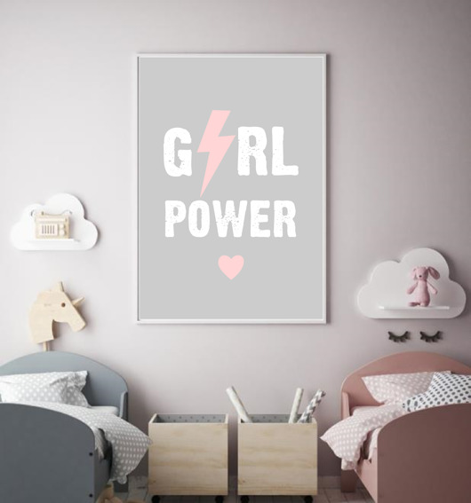 obrazy i plakaty do pokoju dziecięcego PLAKAT DO POKOJU DZIEWCZYNKI girl power