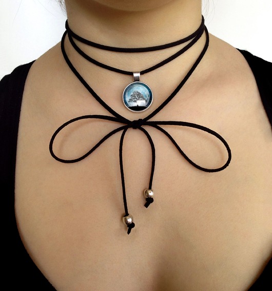 Choker Księżycowe drzewo - 0372 EGGinEGG