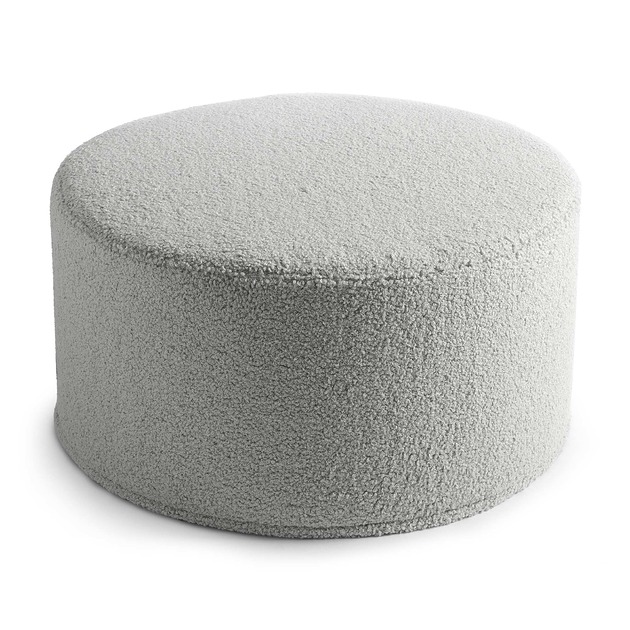 poduszki plecione Duża szara pufa Cozy 60x30