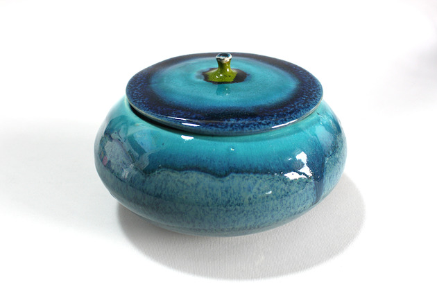cukiernice Ceramiczna cukiernica/pojemnik, turkusowy