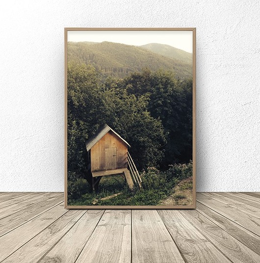 plakaty Skandynawski plakat "Leśna chatka" A4 (210mm x 297mm)