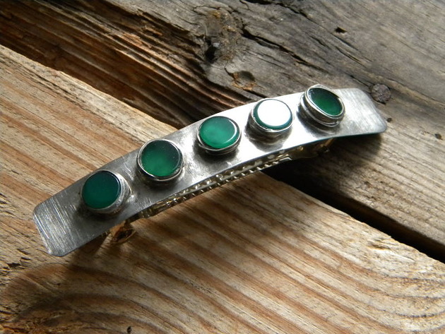zielone onyksy - klamra Beata Trotter