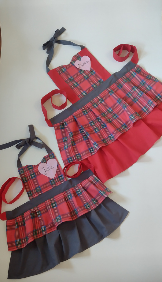 ubrania różne Fartuszki na Boże Narodzenie, fartuchy zestaw mama i córka