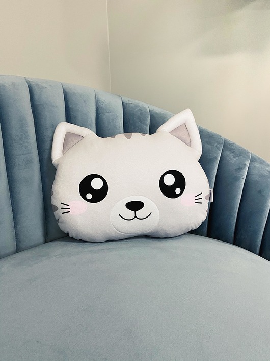 poduszki z grafiką Poduszka Kotek Kot Kawaii