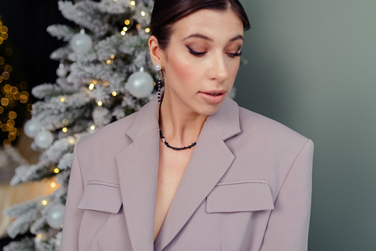 chokery Choker z Czarnych Pereł Pod Znak Zodiaku