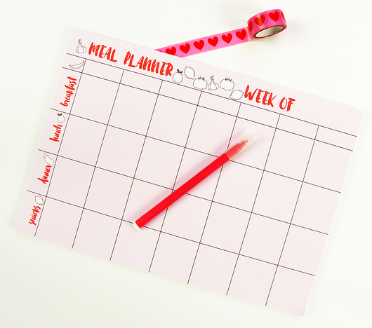Menu tygodniowe, Notes A4, Planer posiłków kapotka1