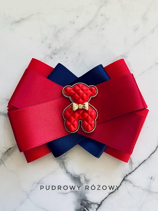 broszki Modowa Brosza z czerwonym  MISIEM Nowość