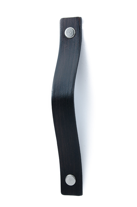 gałki do mebli Skórzany uchwyt meblowy COLORISO BLACK WOOD P