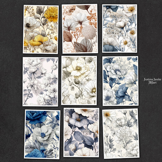 grafiki i ilustracje W Moim Ogrodzie - zestaw 9 grafik