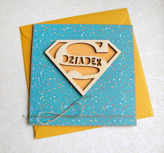 kartki scrapbooking Super Dziadek : kartka na Dzień Dziadka