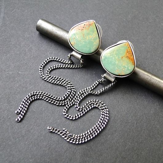 kolczyki srebrne Kolczyki srebrne turkusy krople 002