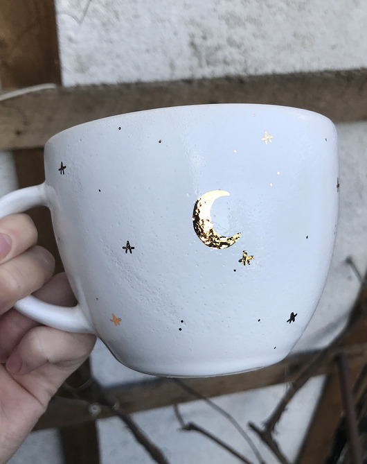 Ceramiczny duży kubek bialy ELEMTHEBRAND