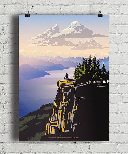 plakaty Plakat Rowerem w góry - Arrow Lake