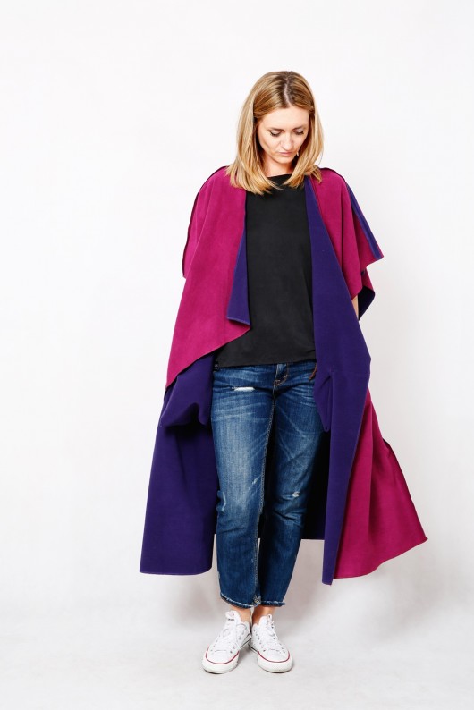 Kamizelka - Loose vest - violet mnishkha
