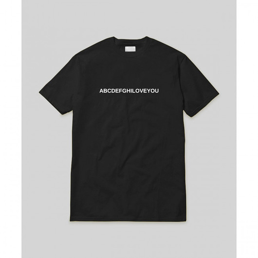 T-shirt I Love You Black Tee Back to Black