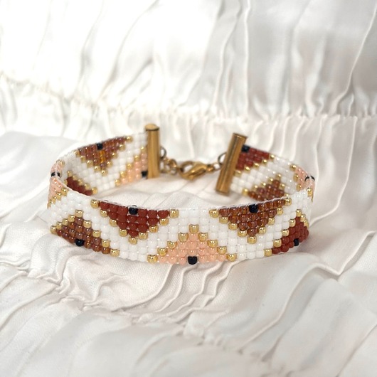 bransoletki ze szkła Bransoletka szklane koraliki Toho stal chirurgiczna - fall dream