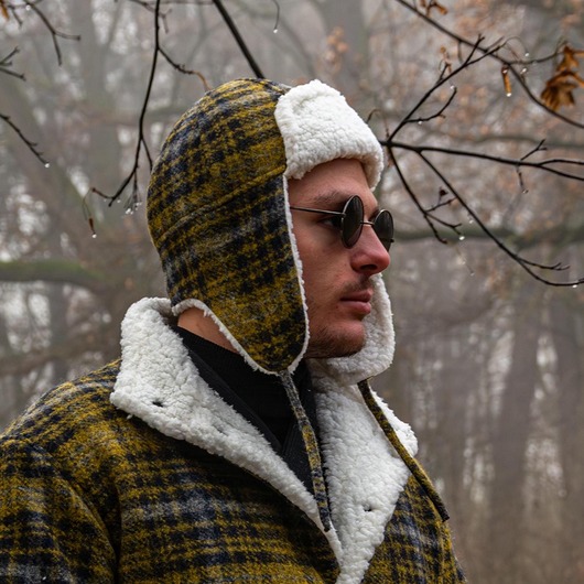 czapki i kapelusze męskie Ciepła Czapka W Stylu Aviator Z Nausznikami