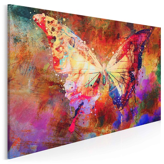 grafiki i ilustracje 70601 Obraz na płótnie MOTYL KOLOROWY 120x80