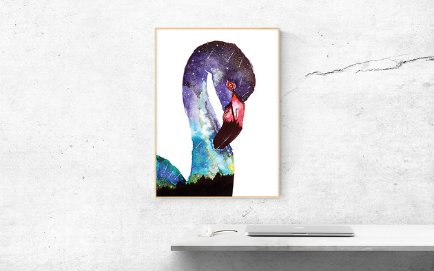 Wydruk  ilustracji Flaming Arty arty