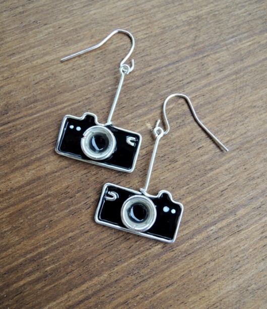 Mini aparaty fotograficzne - kolczyki Tutku