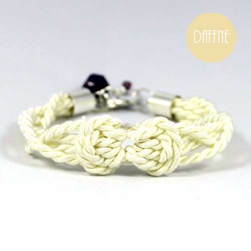 Bransoletka Cream Weave Rope LOVINA PRINTS