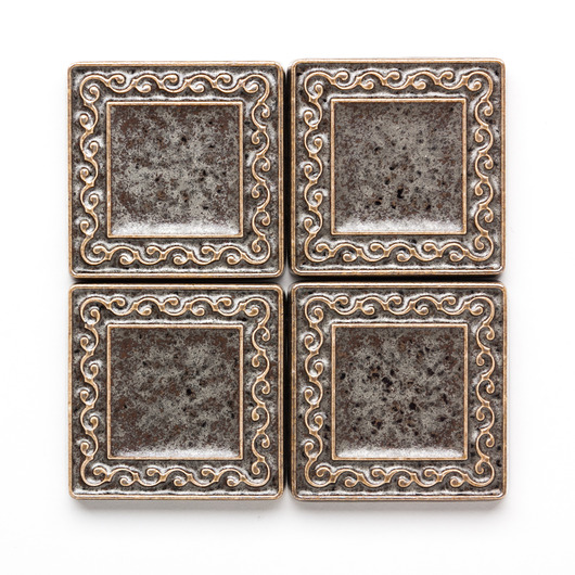 kafle i panele Kafle VIVACE 5cm x 5cm - złoto-brązowe ceramiczne kafelki ręcznie robione