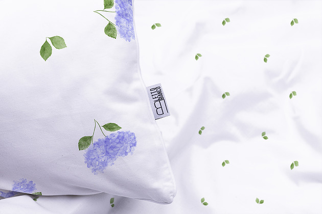Pościel dwustronna Hortensje Letto Bianco