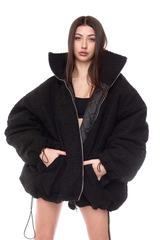 kurtki damskie Kurtka typu bomber teddy mocca