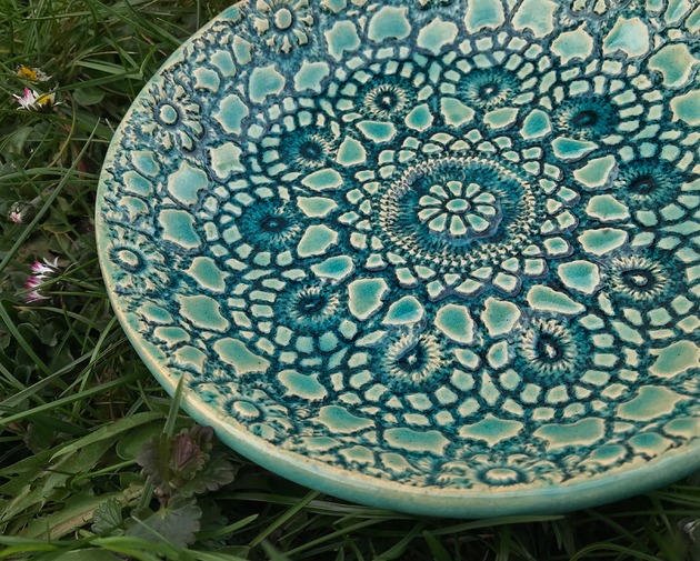miski i misy Koronkowa miseczka ceramiczna