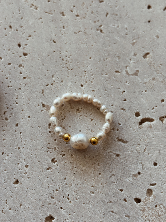 pierścionki elastyczne Pierścionek elastyczny perły