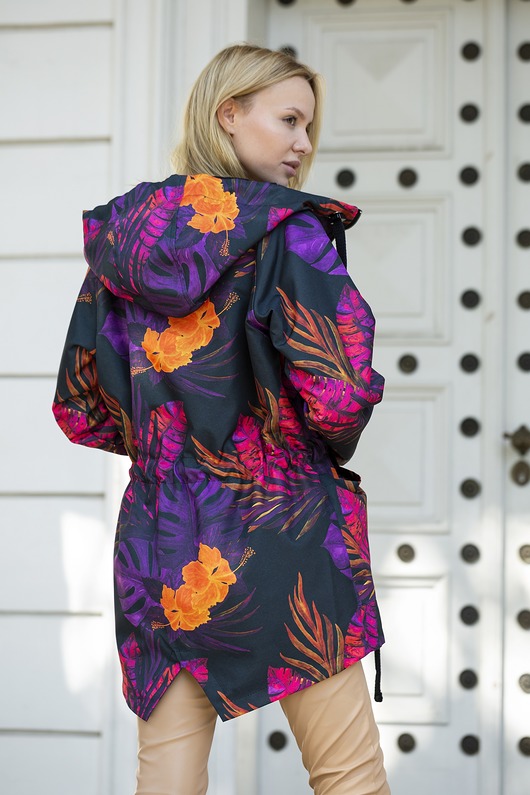 płaszcze damskie Ciepła przejściowa kurtka parka