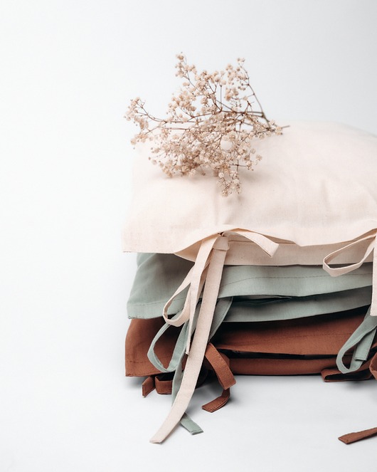kocyki, kołderki, pościel dla dzieci Komplet bawełnianej pościeli dla dzieci 100x135/40x60 - off-white