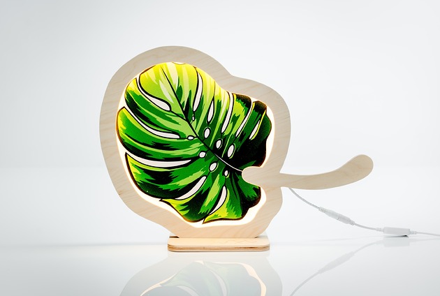 lampy do pokoju dziecka Lampka ścienna Unky - LIŚĆ Monstera